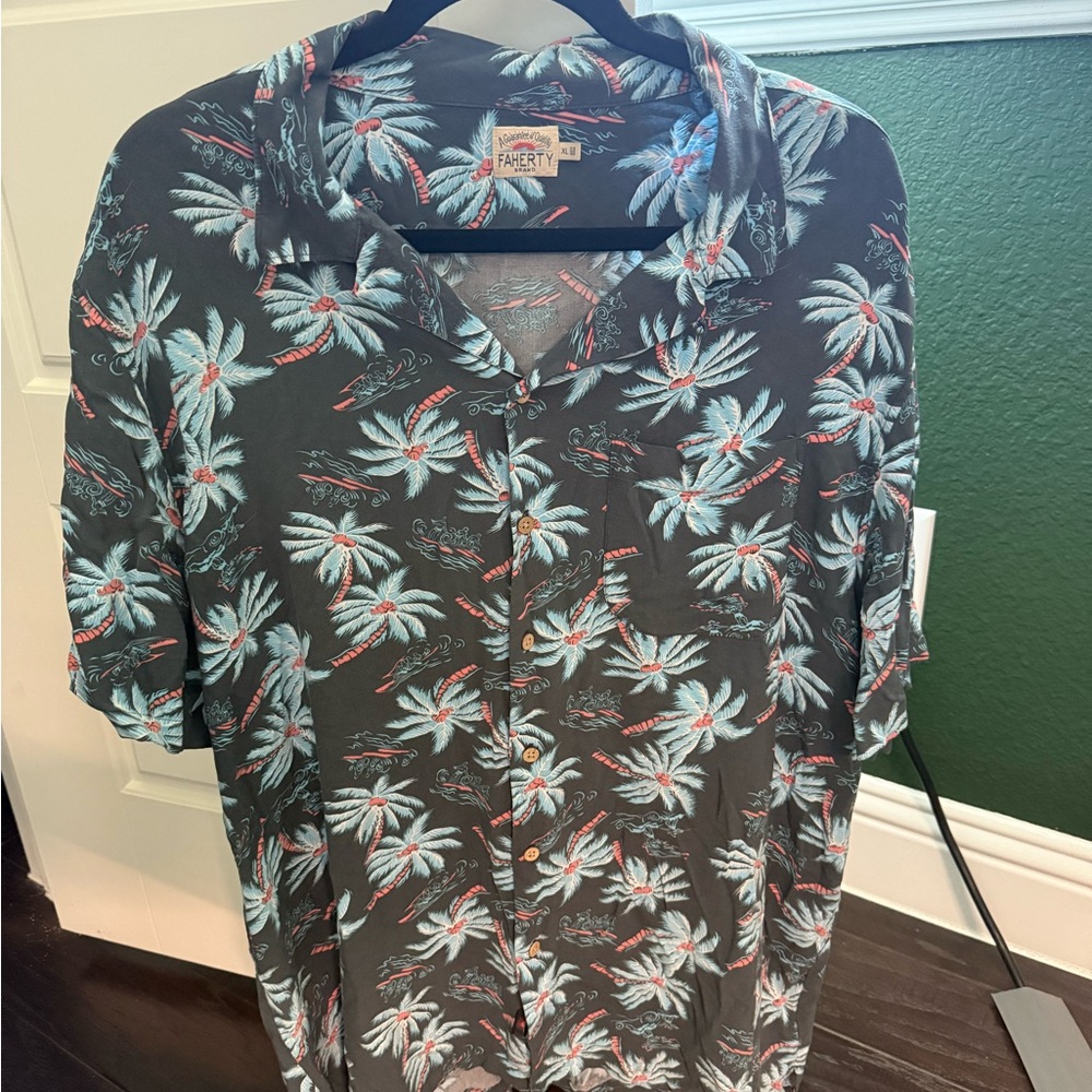 Faherty Men's Hawaiin Shirt - XL